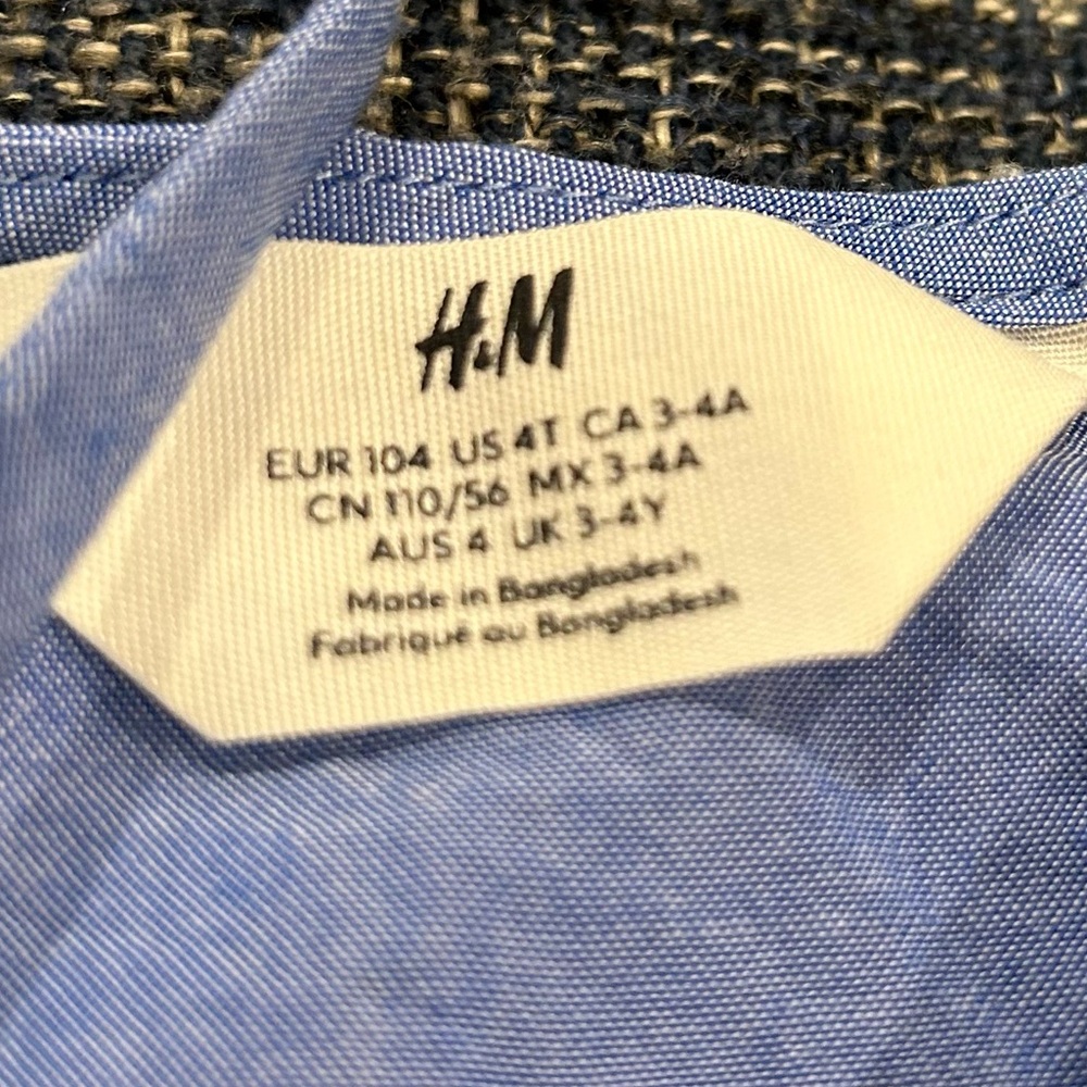 H&M Girl’s Matching Set Tank Top and Wide Leg Pants Chambray Blue - Picture 5 of 10